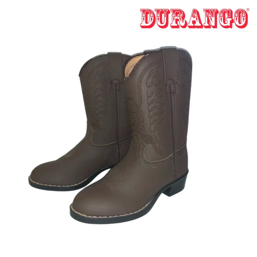 New Durango Kids Boys Distress Boots Tan Brown Size 11D
